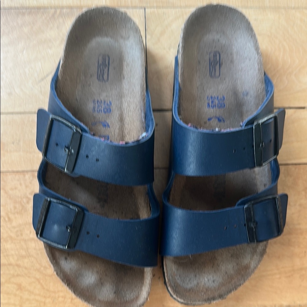 Birkenstock Blue Sandals with Ergonomic Design and Durable Outsole